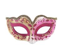 Kelandoom Masques De Bal Masqué Pour Couples Masque Antiques Vintage Loup Venitien Mascarade Blanc Carnaval Homme En Métal Strass Papillon Halloween Mardi Gras Party (Rose vif,Taille unique)