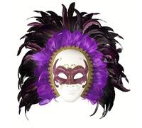 Kelandoom Masques En Dentelle Pour Bal Masqué Filigrane Noir Et Argenté Vénitien Couple Masque Chat Cosplay Mascarade Vénitienne Carnaval De Venise Femme Halloween Fête Accessoires(Violet)