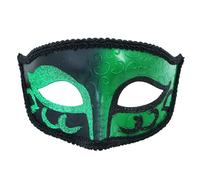 Kelandoom Masques Vénitiens En Dentelle Pour Bal À Gratter Hommes Masque Vénitien Sexy Cat Woman Mascarade Visage Carnaval Noir Et Or Halloween Cosplay Mardi Gras Partyrty(Vert)