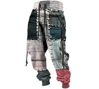Kelandoom Pantalons De Sport Homme Jogging Streetwear Baggy Élastique Pantalon La Renaissance Médiévale Foot Short Muay Thai Coton Lin avec Cordon Serrage - Poches Aéré (Rose Vif,XXL)