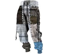 Kelandoom Pantalons De Sport Homme Jogging Streetwear Baggy Élastique Pantalon La Renaissance Médiévale Foot Short Muay Thai Coton Lin avec Cordon Serrage - Poches Aéré (Bleu Ciel,5XL)