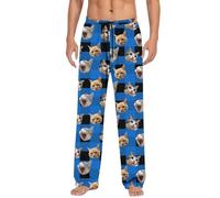 Kelandoom Pants Pantalon Stretch Élégant pour Homme De Jogging D'Été Long Décontracté Travail Peintre Vintage Décontractés Plage Léger Été Casual Yoga Vêtements Sport (Bleu,XXL)