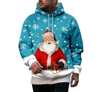Kelandoom Pull-Over Regular Fit Homme Set-in Classic Sweat-Shirt Sweat À Capuche Mi Saison Pull Ras-du-Cou Torsadé Manches Longues Veste Bleu A Moto sous Col Montant Sport (Bleu Ciel,M)