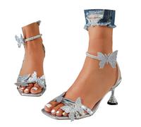 Kelandoom Sandale Femme Confortable Chaussure Ete Sandales De Soirée Neuf 2026 Pantoufles Comfy Piscine Et Plage Sabot Jardin Basket Sans Lacets Confortables Chaussures Tongs (Argent,40.5)