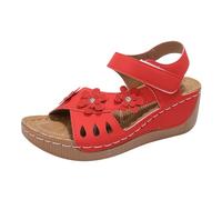 Kelandoom Sandales Confortables Pour Femme Chaussures Mode Et Sport Plastique Plage Pantoufles Antidérapantes Femmes Sabot De Charpente Basket 39 Chic Elegant Confort Chausson (Rouge,40)