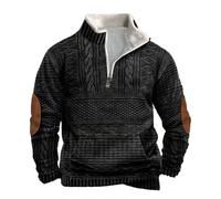 Kelandoom Sweat Homme Pull À Col en V en Coton Doux pour Homme Sweatshirt Classique Veste Homme Pull Col Roulé Homme Sweat Homme Moto Sweatshirts Homme Pulls, Gilets et Sweats Homme