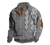 Kelandoom Sweat Homme sans Capuche Cyber Punk Respirant Confortable Pull Top pour l'hiver Big Sweater Homme Oversize Maillot De Survêtement Pull Football Homme Sweat All Blacks Homme Pulls Homme