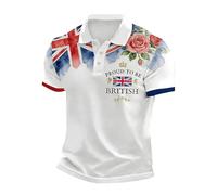 Kelandoom T Shirt Homme Chemise A Rayures Décontractée Élégante Coton Casual Golf Couleur De Couture T-Shirt Manches Courtes Polo Shirts Haut Paillettes pour Plage Vacances (Blanc,XXL)