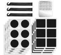 KELAV Rustine Velo Kit Reparation Velo, Rustine Chambre a Air Kit de Réparation de Crevaison, pour Vélos de Route de Réparation de Pneus de Vélo avec Demonte Pneu Lime à Métaux