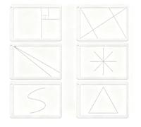 Kelawoly 10 Pièces Viseur de Rapport d'or Viseur d'artiste de Composition Outil de Rapport d'or Ensemble D'outils de Composition Acrylique Transparent avec 10 Modèles Classiques (Ensemble de 10