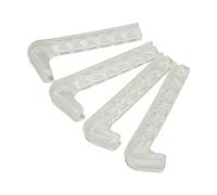 Kelawoly 2 Paires de Protections de Patins, Protections de Patins à Glace, Housses en Silicone Réglables pour Artistiques de Hockey avec Conception à Ressort, Antidérapantes, Douces et Durables