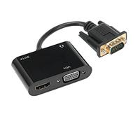 Kelawoly Adaptateur VGA vers avec 1080P, Convertisseur Alimenté, Plug and