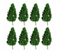 Kelawoly Arbres Miniatures 50 Pièces, Arbres Miniatures en Plastique Vert foncé à Pores Fins de 8,5 Cm, pour Les Projets de Paysage de Diorama de Table de Sable de Paysage de (8.5CM)