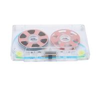 Kelawoly Bobine à Bobine Cassette Vierge, 46 Minutes (Pink) | Cassette d\'enregistrement sonore transparente, polarisation normale de Type I, bobine en alliage d\'aluminium, boîte de