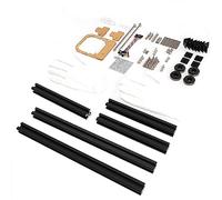Kelawoly Boîtier de PC ITX, Alliage D'aluminium Noir | Châssis nu constructible pour bricolage, Compatible avec alimentation ATX, 12,4x8,3x6,1 pouces, cadre Mini PC empilable,