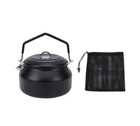 Kelawoly Bouilloire de Camping en Acier Inoxydable de 1 L, Idéale pour la Cuisson sur Réchaud à Feu Poignée en Silicone et Couvercle riveté. Parfaite pour la Randonnée, le Camping et