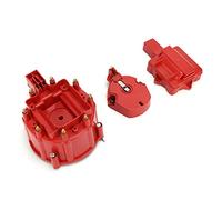 Kelawoly Capuchon de Distributeur Rotor Rouge ABS et Métal de Remplacement 65 000 V 8 500 Ohms Ajustement Direct Résistant à l'usure Résistant à la Corrosion pour Moteurs V8 et Réparation de Voitures
