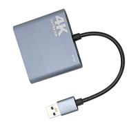 Kelawoly Carte de Vidéo, 4K 30Hz USB 3.0 vers | Plug and Play alimenté par USB, pour OS X, streaming à faible latence, enregistrement 1080P, boîtier en métal ABS