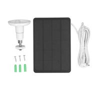Kelawoly Chargeur Solaire pour Caméra Stick Up, 10W IP65 Extérieur | Alimentation de sortie 6 V, portée de câble de 9,8 pieds, silicium monocristallin avec support à 360 degrés