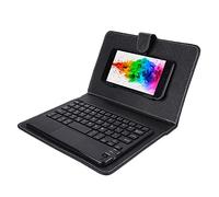 Kelawoly Clavier Bluetooth Universel pour étui de Téléphone, Clavier | Support de clavier magnétique amovible, folio en cuir PU, coussin antichoc, visualisation mains libres, batterie 40 heures