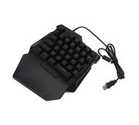 Kelawoly Clavier de Jeu à Une Main, Clavier RVB Ergonomique à 35 Touches avec Interface USB avec Rétroéclairage à Sept Couleurs pour Les Joueurs sur PC