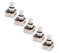 Kelawoly Loquet à Bouton-poussoir en Alliage de Zinc, 5 Pièces, Loquet de Porte sans vec Trou de 20 Mm pour Portes de 14 à 18 Mm, Installation Facile, Fermeture Sécurisée pour Camping-car, (#1)