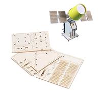 Kelawoly Modèle D'espace électrique en Bois, Jouet de Bricolage pour | Bois Composite, alimenté par Batterie, Kit D'assemblage pour Enfants, Développement de la Coordination œil-main et de la