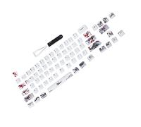 Kelawoly PBT 71 Touches, Sublimation Cinq Faces (Anglais-coréen) | Capuchons de touches PBT pour 60 % de claviers, conception à paroi épaisse, légendes colorantes, compatibilité avec les