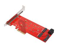 Kelawoly PCIe 4X vers M.2 B/M Key Adaptateur Carte Riser, Cuivre SSD | Connecteur de bord plaqué or, indicateur d\'état LED, support à vis amovible, port d\'alimentation externe, extension de