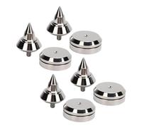 Kelawoly Pieds D'isolation pour Enceintes, Filetage M8 en Alliage | Coussinets à pointes réglables en hauteur, amortissement des vibrations pour amplificateur, lecteur CD, platine vinyle,