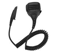 Kelawoly PMMN4021A Microphone Haut-Parleur Distant avec PTT | IP54 étanche, Réduction du Bruit Windporting, Prise Audio 3,5 Mm, Cordon spiralé, Clip Pivotant, pour HT
