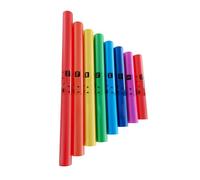 Kelawoly Tubes Musicaux Sonores, Notes Marquées, Ensemble Compact Léger | Instrument de percussion Orff pour débutants, pièces en plastique PE à huit tons, jeu de rythme sur table