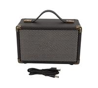 Kelawoly Vintage Bluetooth Speaker, Leather M3 Knob Control (Black)