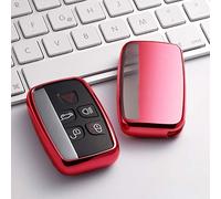 Kelay Coque de protection en TPU souple pour clé télécommande de qualité supérieure compatible avec Land Rover Discovery Sport Evoque Aurora Jaguar XF XJ XJL XEL XFL F-pace 5 boutons (rouge - 1 pièce)