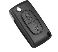 Kelay Pliant Télécommande Étui Coque Clé Télécommande Compatible pour Citroen C2 C3 C4 C5 C6 C8, Peugeot 107 207 307 307 S 308 407 607,2 Boutons (CE0523 HU83)