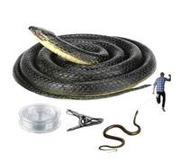 Kelburn Faux Serpent avec Ficelle Et Clip, 1.2m Faux Serpent Realiste Qui Bouge Souple Serpent en Caoutchouc, Snake Prank, Jouet Serpent pour Enfant Adult. Jouet De Farce Effrayant
