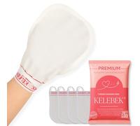 Kelebek Lot de 4 gants exfoliants de qualité supérieure | Gants de bain nettoyants en profondeur pour homme et femme | Hammam turc naturel Keesa pour gommage du corps et élimination des peaux mortes