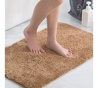 KELEKELE Tapis de Bain Absorbant Antidérapant Tapis Salle de Bain Lavable en Machine Tapis de Douche en Microfibre Douce (Champagne, 50x80cm)