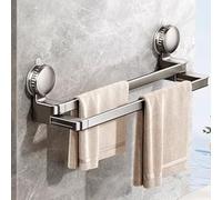 KELENMNAZT Étagère À Ventouse Rétractable À Double Tige, Non Marquante, Installation Rapide, Forte Capacité De Charge, Convient for Salle De Bain, Cuisine, Chambre Et Balcon.(70cm/27.6in)