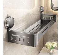 KELENMNAZT Étagère À Ventouse sans Perforation, Support Mural De Rangement for Salle De Bain, Cuisine, Maison, Installation Rapide, Forte Absorption Et Stabilisation(29cm)