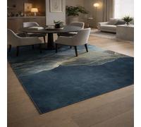 KeletiRug Tapis be Salon 120x180cm, Chambre, Lavable Antidérapant, pour Salle a Manger Cuisine Modern Abstract Gold
