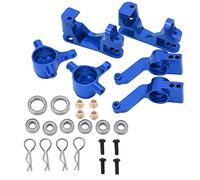 KELFEEAO Blocs de Direction Avant en Aluminium, Blocs de Direction usinés CNC, Bloc de Roulette, moyeux en C, Supports d'essieu, pièce de Mise à Niveau pour Voiture Tout-Terrain 1/10 Slash (Blue)