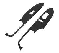 KELFEEAO Garniture de commande de lève-vitre, 2 pièces, finition brute, épaisseur 2 mm, pour panneau de porte intérieur, conduite à gauche, 2015-2021 (LHD). (A (Noir/Gris))