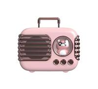 KELFEEAO Haut-Parleur Bluetooth, Mini Haut-Parleur de Lecture de Cartes de Style rétro, Bagage Portable, créatif, Vintage, Joli Haut-Parleur sans Fil pour Une Utilisation intérieur (Rose)