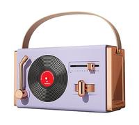 KELFEEAO Haut-Parleur Bluetooth rétro, Haut-Parleur Portable de Style Vintage avec Carte de Haute qualité sonore, Lecture USB, Mini Haut-Parleur sans Fil pour la décoration intérie (Violette)