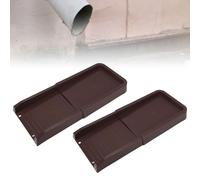 KELFEEAO Lot de 2 Blocs Anti-éclaboussures, Extension de gouttière en PP, résistante aux intempéries, Extensions de gouttière pour protéger la Maison pour l'extérieur, Vert (Brun)