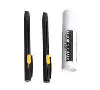 KELFEEAO Lot de 2 crayons à craie de couture, marqueur de tissu avec 20 recharges et bouteille de rangement, bouton poussoir sans affûtage pour l'artisanat, le matelassage et le