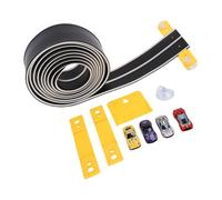 KELFEEAO Piste de Voiture de Course Flexible, Ensemble de Voiture Jouet alimenté par gravité avec Piste de Course Personnalisable à Construire soi-même pour Les Enfants âgés de 3 à (Noire)