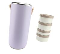 KELFEEAO Pot alimentaire isolé, récipient à déjeuner sous vide en acier inoxydable 304 de 3,4 L avec couvercle étanche, pot alimentaire à large ouverture pour les soupes et les (Violette)