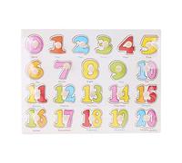 KELFEEAO Puzzles à Chevilles en Bois, Bouton cognitif, Puzzle de Ferme Animale avec poignée, Couleurs Vives, Puzzles d'apprentissage préscolaire pour Enfants garçons Filles (A3002 (numérique))